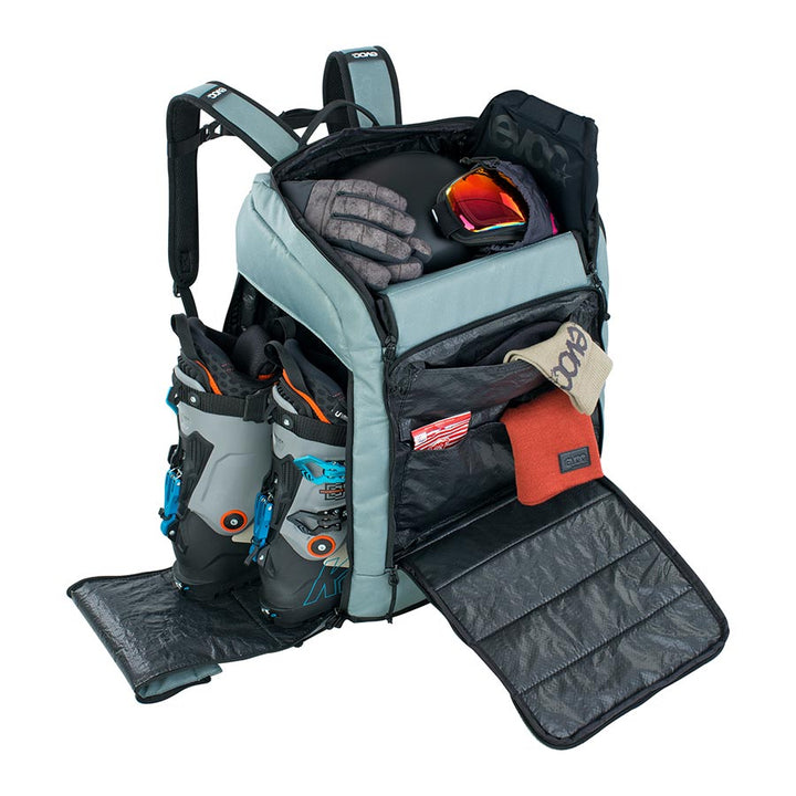 Large compartments of Blue Evoc Gear Backpack