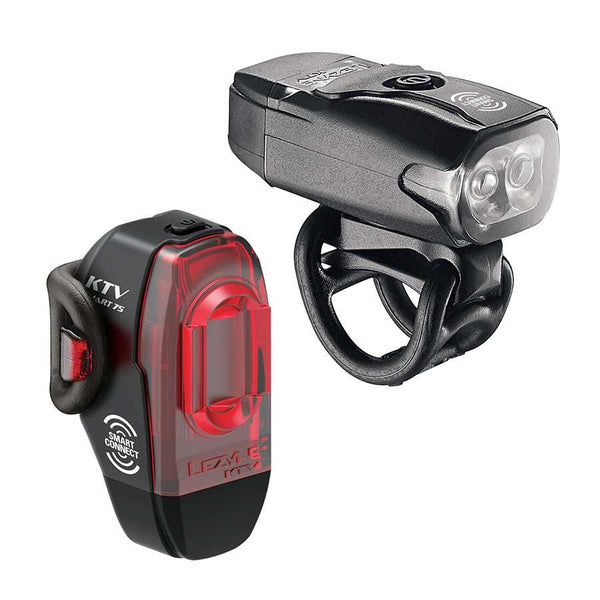 Black Lezyne KTV Drive / KTV Pro Smart Bicycle Light Combo