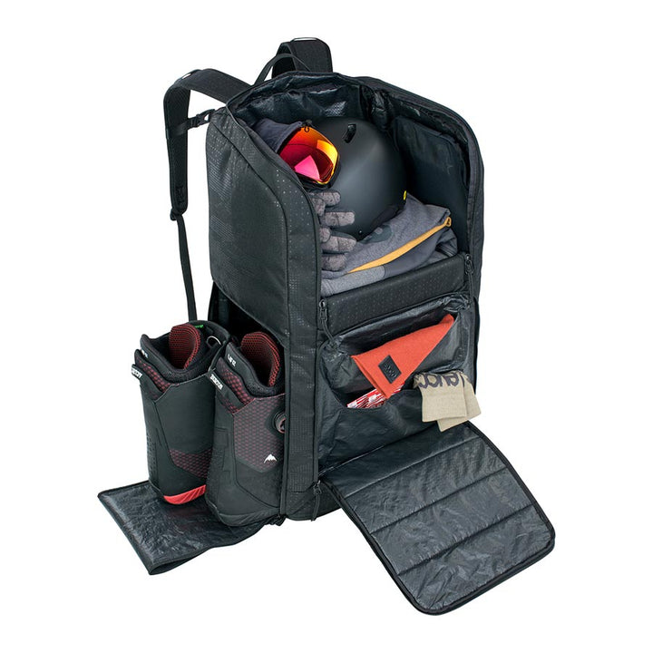 Large compartments of Black Evoc Gear Backpack