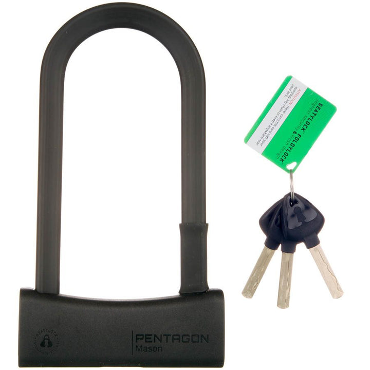 Black Eclypse U180 Bicycle Lock with Keys 